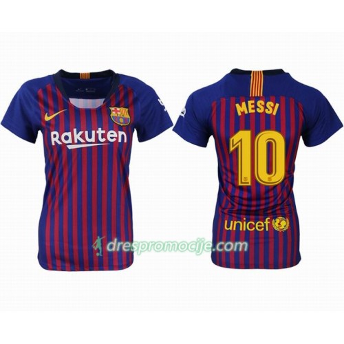 FC Barcelona Dres MESSI 10 Ženska Domaći 2018/19 Kratkih Rukava FC Barcelona Dres MESSI 10 Ženska Domaći 2018/19 Kratkih Rukava